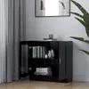 vidaXL Vitrína černá 82,5x30,5x80 cm Dřevěný materiál Náhled obrázku produktu 3