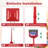 Świąteczna latarnia uliczna COSTWAY, 150 cm czerwona Podgląd zdjęcia produktu 6