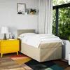 Hochwertig Boxspringbett mit Matratze Creme 100x200 cm Produktbild-Vorschau 3