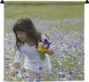 MuchoWow® Wandteppich Wandbehang Mädchen - Blumen - Wiese Produktbild-Vorschau 1