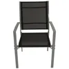 A single black and gray outdoor chair is shown from the front on a white background. Produktbild-Vorschau