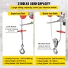 A comparison of single-line and double-line cable configurations for a hoist, highlighting features and specifications. Náhľad obrázku produktu