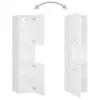 Two identical white cabinets are shown, one opened and one closed, side-by-side. Anteprima dell’immagine prodotto
