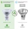 Comparison of a Lumiled LED lamp with a traditional incandescent bulb, highlighting energy savings and lifespan. Produktbild-Vorschau