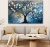 MuchoWow® - Leinwandbilder - Baum - Blau - Gold - Abstrakt, Produktbild-Vorschau 6