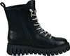 A studio shot of a black women's boot with silver laces. Anteprima dell’immagine prodotto