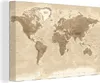 MuchoWow® - Leinwandbilder - Weltkarte - Vintage - Braun, Produktbild-Vorschau 1