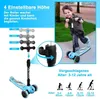 YOLEO Kinderscooter, Dreiradscooter mit LED Räder, 2-Rädern Produktbild-Vorschau 3