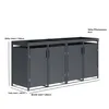 DEGAMO Mülltonnenbox 4er ULM 264x80x124cm mit Pfanzkasten, Produktbild-Vorschau 6