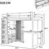Flieks Etagenbett 140x200cm mit Kleiderschrank und Stange, Produktbild-Vorschau 5