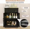 COSTWAY Badezimmerschrank, Badschrank mit Schublade, Türen Produktbild-Vorschau 4