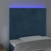 LED Kopfteil Dunkelblau 90x5x118/128 cm Samt Produktbild-Vorschau 3