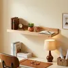 Nástěnná police Relaxdays, VxŠxH: 5 x 50 x 15 cm, ořechové Náhled obrázku produktu 5