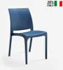 A blue chair on a white background with a "100% Made in Italy" graphic. Produktbild-Vorschau