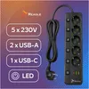Reagle Ciabatta elettrica 3m 5 prese & 3 USB (1x USB-C), Anteprima dell’immagine prodotto 2