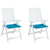 vidaXL Coussin pour chaise de jardin 2 pcs. Bleu 50x50x3 cm Voir les images du produit 4