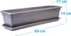 Balkonkasten 60cm anthrazit mit Untersetzer, 2er-Set, Produktbild-Vorschau 2