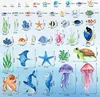 Étoiles lumineuses Animaux marins Chambre d'enfant Stickers Voir les images du produit 2