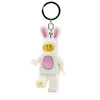 A white background with a LEGO keychain in the shape of a bunny character. Podgląd zdjęcia produktu