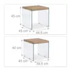 Relaxdays Satztisch 2er Set, massive Tischplatte, edle Glas Produktbild-Vorschau 4