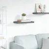 vidaXL Scaffale galleggiante grigio lucido 50x23x3,8 cm MDF Anteprima dell’immagine prodotto 2