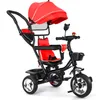 4 in 1 Baby-Dreirad Kinderdreirad Lenkstange Fahrrad Baby Produktbild-Vorschau 1