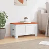 vidaXL Komoda z pokrywą brązowo-biała z litego drewna Podgląd zdjęcia produktu 3