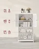 Szafka łazienkowa stojąca z regulacją półek klasyczna biel Podgląd zdjęcia produktu 6