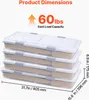 SucceBuy cassettiera sotto letto set di 4 cassetti, Anteprima dell’immagine prodotto 3
