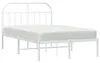 vidaXL Struttura letto con testiera in metallo bianco Anteprima dell’immagine prodotto 5