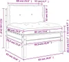 vidaXL Gartensofa ohne Armlehnen mit Kissen Wachsbraun Produktbild-Vorschau 8