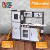 Baby Vivo Kinderküche Spielküche aus Holz - Toni in Braun Produktbild-Vorschau 6