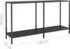 vidaXL Konsolentisch Schwarz 140x35x75,5 cm Hartglas Produktbild-Vorschau 7