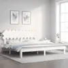Massivholzbett ohne Matratze Weiß 200x200 cm Kiefernholz Produktbild-Vorschau 2