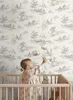 ESTAhome Tapeta nadruk toile de jouy szarym 0.53 x 10.05 m Podgląd zdjęcia produktu 5