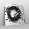 Wanduhr - Quadrat - Glasuhr - Abstraktion Rad Aquarell - Produktbild-Vorschau 4