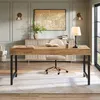 A home office setup with a wooden desk, chair, and storage cabinet. Voir les images du produit