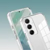 Close-up of two transparent phone cases, one slightly behind the other, against a gradient background. Produktbild-Vorschau
