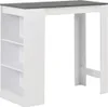 vidaXL Barový stůl s policí bílý 110x50x103 cm Náhled obrázku produktu 6
