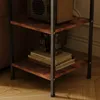 Stolik nocny komoda szafka z szufladą półką retro brąz Podgląd zdjęcia produktu 3