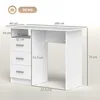 Moderner Schreibtisch aus Holz mit 3 Schubladen und einem Produktbild-Vorschau 5