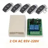 220V 2CH 433Mhz rádiový přijímač reléový spínač garážových Náhled obrázku produktu 7