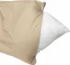 A beige pillowcase with a white pillow partially inserted. Náhled obrázku produktu