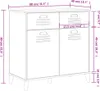vidaXL Sideboard VIKEN Weiß 80x40x80 cm Holzwerkstoff Produktbild-Vorschau 8