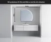 Unregelmäßiger asymmetrischer angeschnitten Spiegel mit LED Produktbild-Vorschau 2