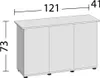 Aquarium Unterschrank Juwel SBX Rio 240 grau 121 x 41 x 73 Produktbild-Vorschau 4
