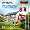 MONZANA® Mât de drapeau télescopique aluminium 6,5m Voir les images du produit 2