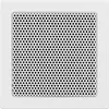 A close-up studio shot of a white in-wall radio with a perforated grille. Produktbild-Vorschau