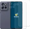 A smartphone with a camera module and screen protectors are displayed. Produktbild-Vorschau