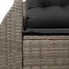 vidaXL Gartensofa 2-Sitzer mit Kissen Grau Poly Rattan Produktbild-Vorschau 7